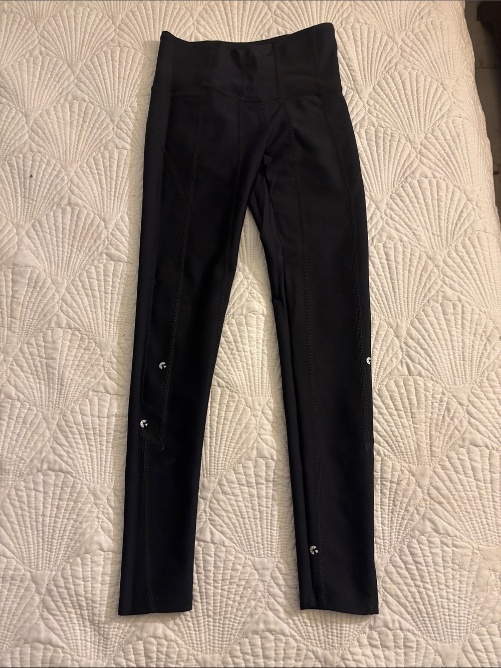 Women’s Ghost Flower Black High-Waist Performance Leggings